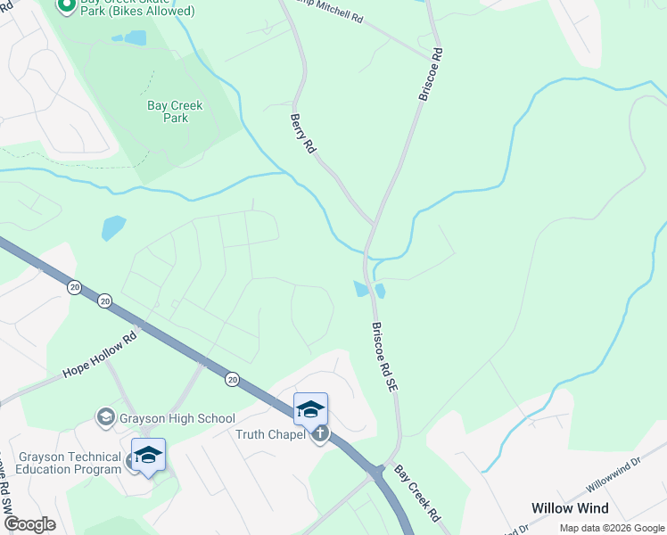 map of restaurants, bars, coffee shops, grocery stores, and more near 3241 Briscoe Road in Loganville