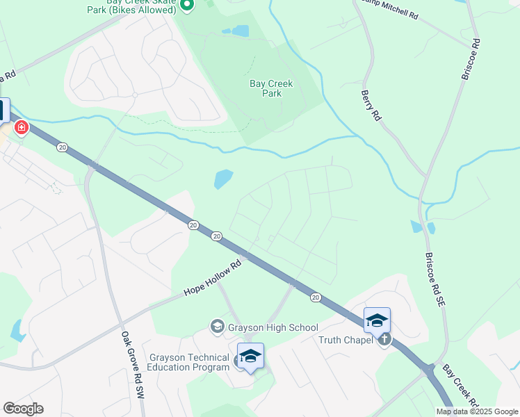 map of restaurants, bars, coffee shops, grocery stores, and more near 103 Eagles Perch Road in Loganville