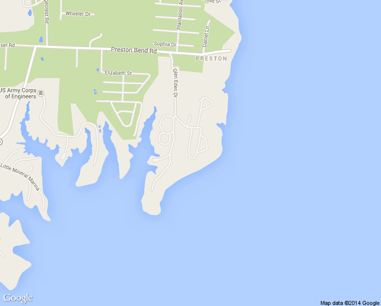 map of restaurants, bars, coffee shops, grocery stores, and more near 119 Beachview Cir in Pottsboro