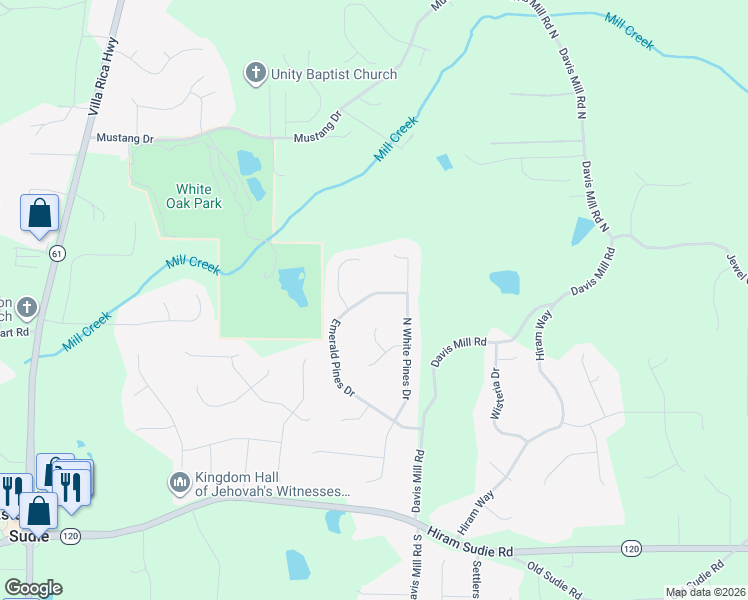 map of restaurants, bars, coffee shops, grocery stores, and more near 500 Emerald Pines Drive in Dallas