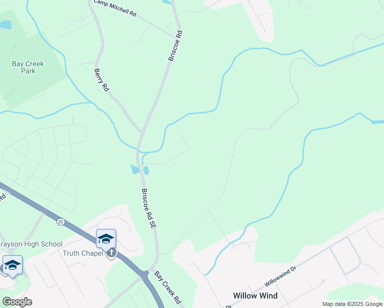 map of restaurants, bars, coffee shops, grocery stores, and more near 395 Grove Ridge Drive in Loganville