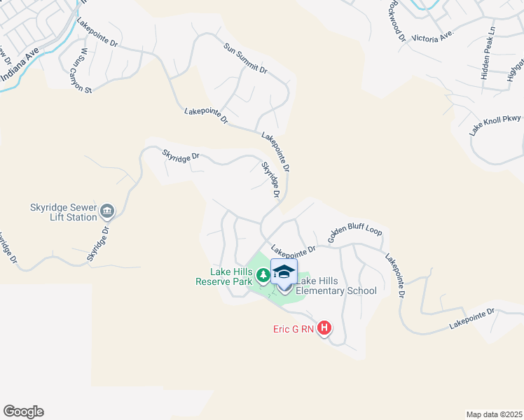 map of restaurants, bars, coffee shops, grocery stores, and more near 18800 Lakepointe Drive in Riverside