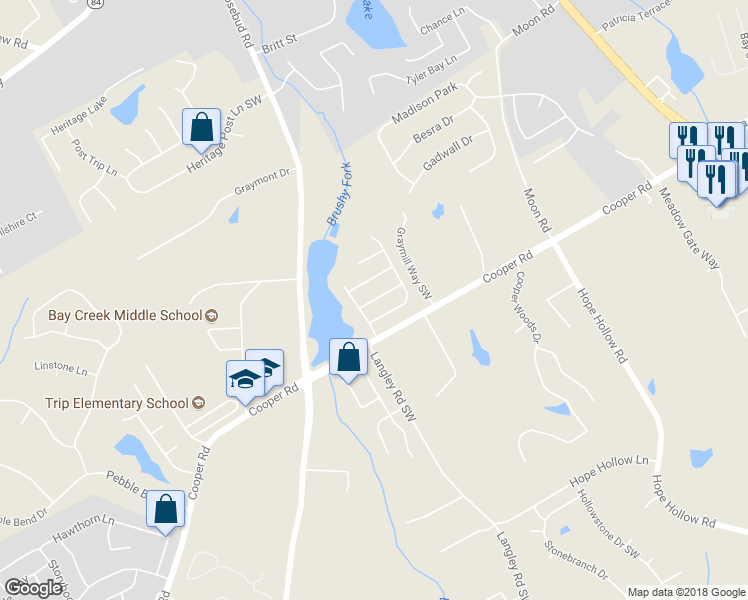 map of restaurants, bars, coffee shops, grocery stores, and more near 681 Deer Springs Way in Loganville