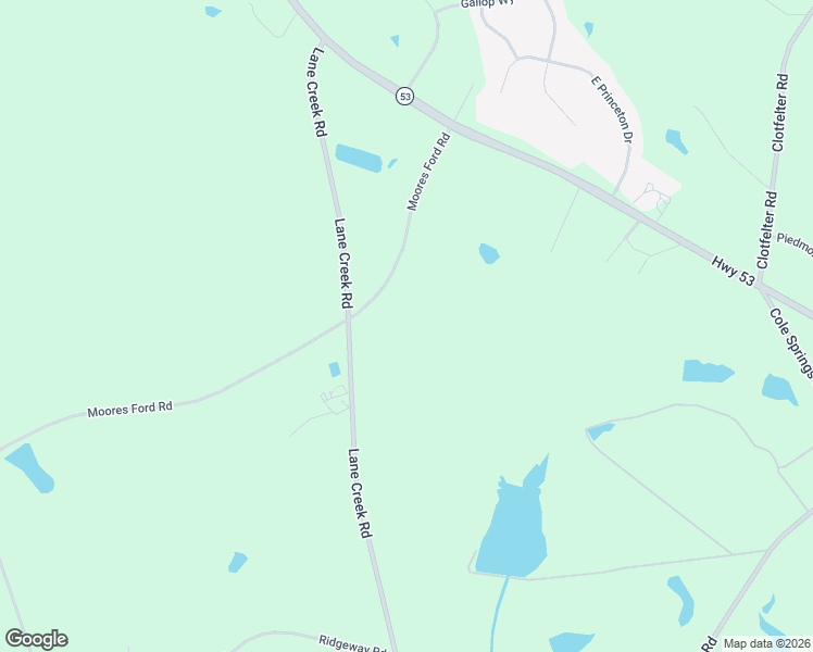 map of restaurants, bars, coffee shops, grocery stores, and more near 1261 Moores Ford Road in Bogart