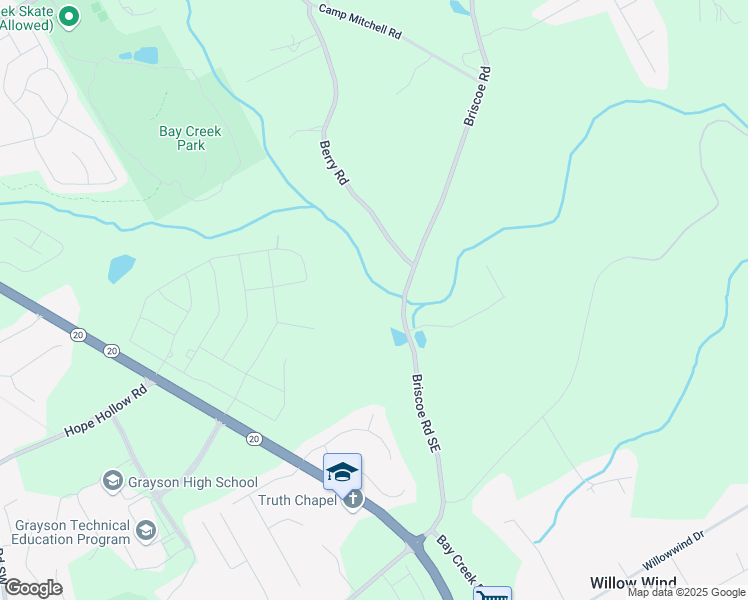 map of restaurants, bars, coffee shops, grocery stores, and more near 3241 Briscoe Road in Loganville