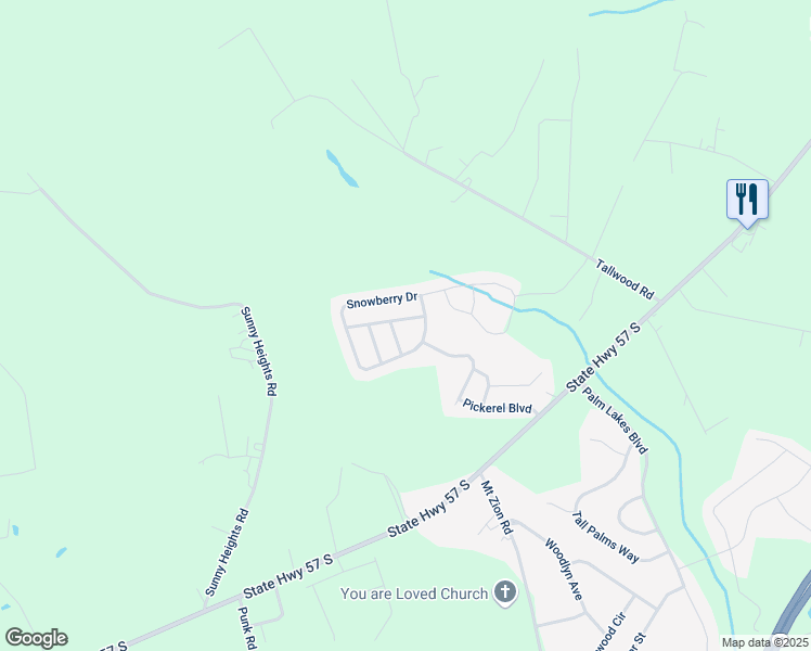map of restaurants, bars, coffee shops, grocery stores, and more near 909 Leather Leaf Lane in Longs