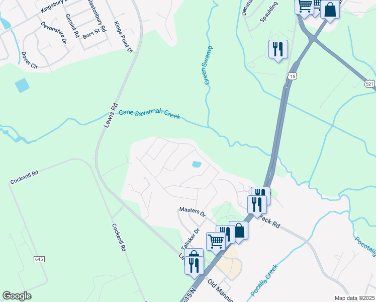 map of restaurants, bars, coffee shops, grocery stores, and more near 1706 Nicholas Drive in Sumter