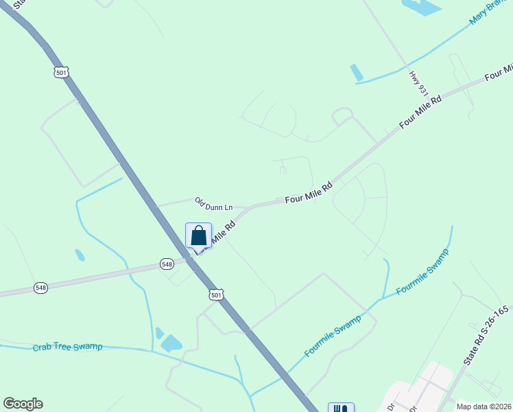 map of restaurants, bars, coffee shops, grocery stores, and more near 260 4 Mile Road in Conway