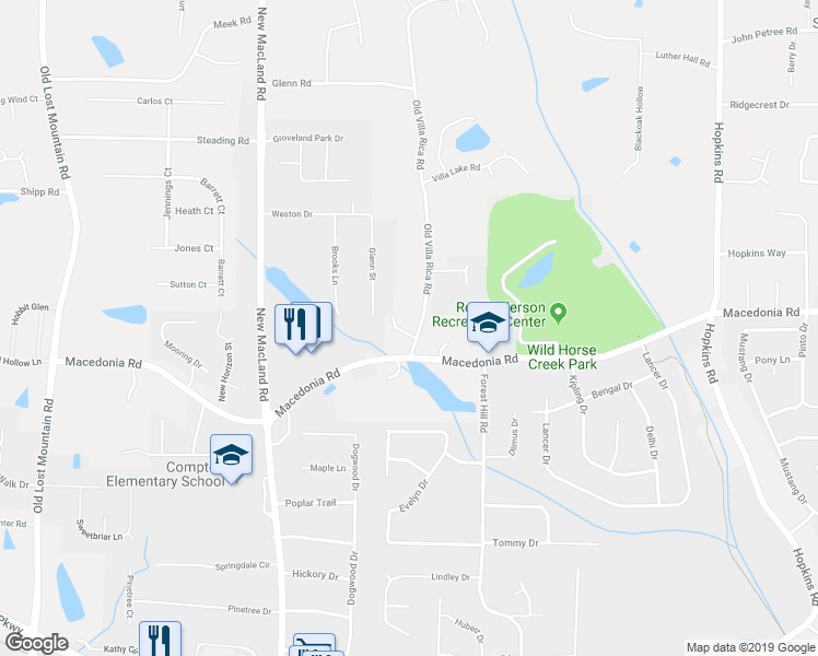 map of restaurants, bars, coffee shops, grocery stores, and more near 4010 McEachern Cove Drive in Powder Springs
