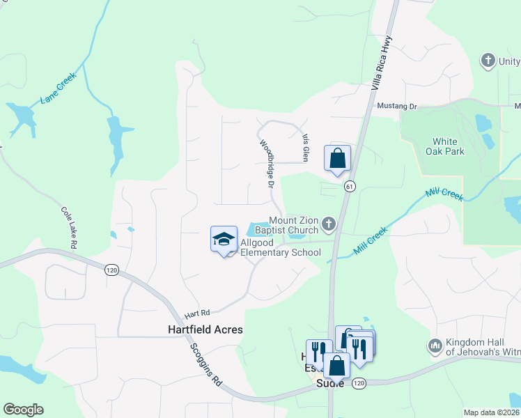 map of restaurants, bars, coffee shops, grocery stores, and more near 55 Lakeview Drive in Dallas