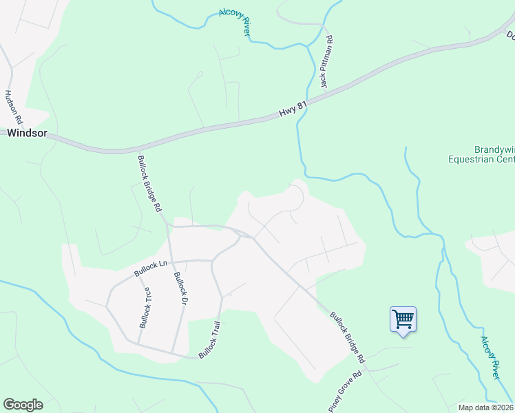 map of restaurants, bars, coffee shops, grocery stores, and more near 1608 Alcovy Ridge Crossing in Loganville