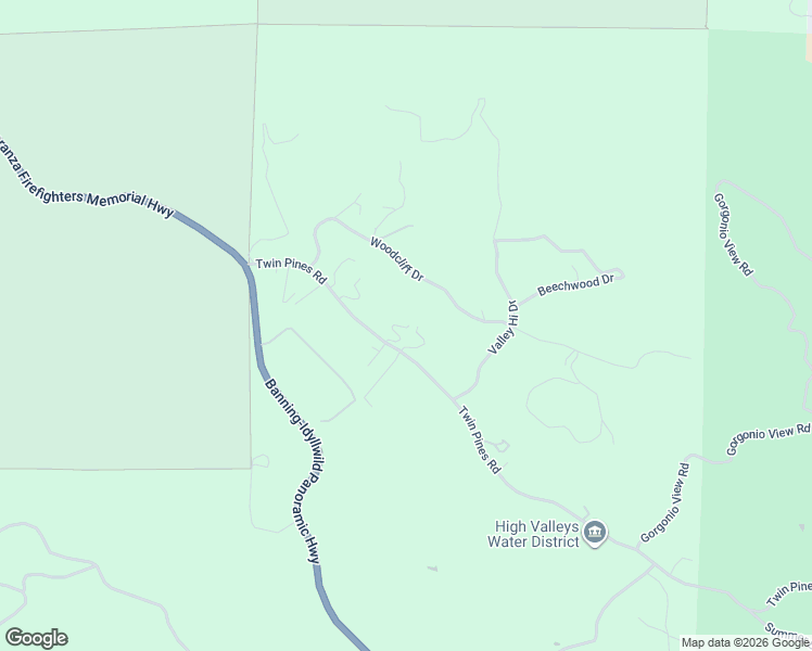 map of restaurants, bars, coffee shops, grocery stores, and more near 47298 Twin Pines Road in Banning