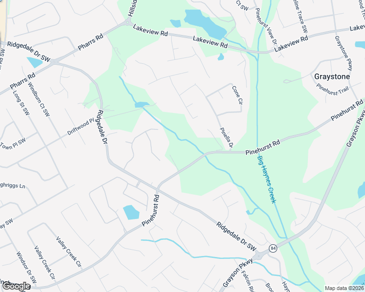 map of restaurants, bars, coffee shops, grocery stores, and more near 1529 Pinehurst Road in Grayson