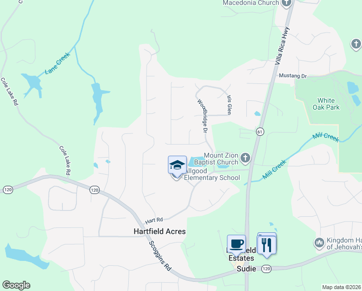 map of restaurants, bars, coffee shops, grocery stores, and more near 155 Lakeview Drive in Dallas