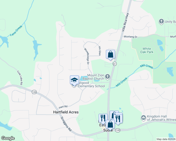map of restaurants, bars, coffee shops, grocery stores, and more near 55 Lakeview Drive in Dallas