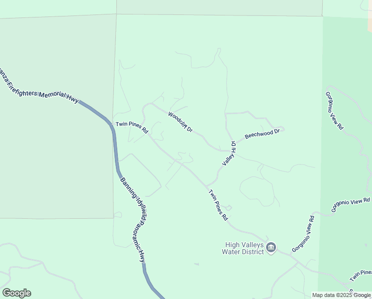 map of restaurants, bars, coffee shops, grocery stores, and more near 47298 Twin Pines Road in Banning