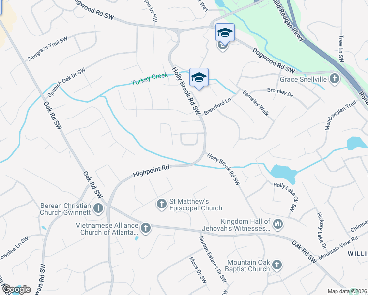 map of restaurants, bars, coffee shops, grocery stores, and more near 1506 Lechemin Drive in Snellville