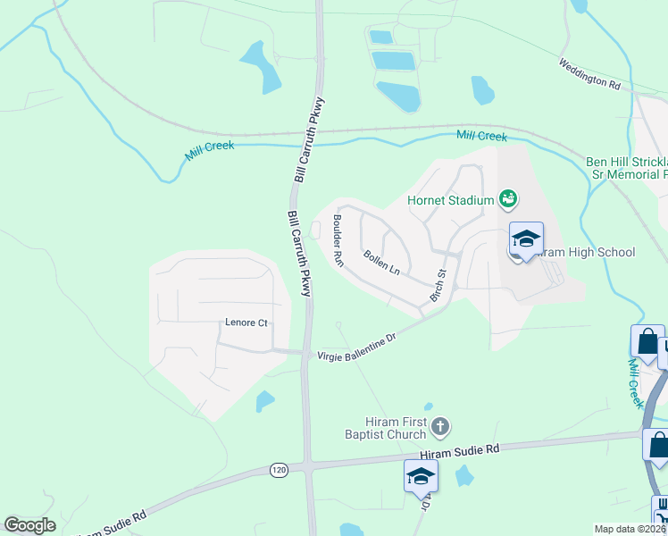 map of restaurants, bars, coffee shops, grocery stores, and more near 329 Boulder Run in Dallas