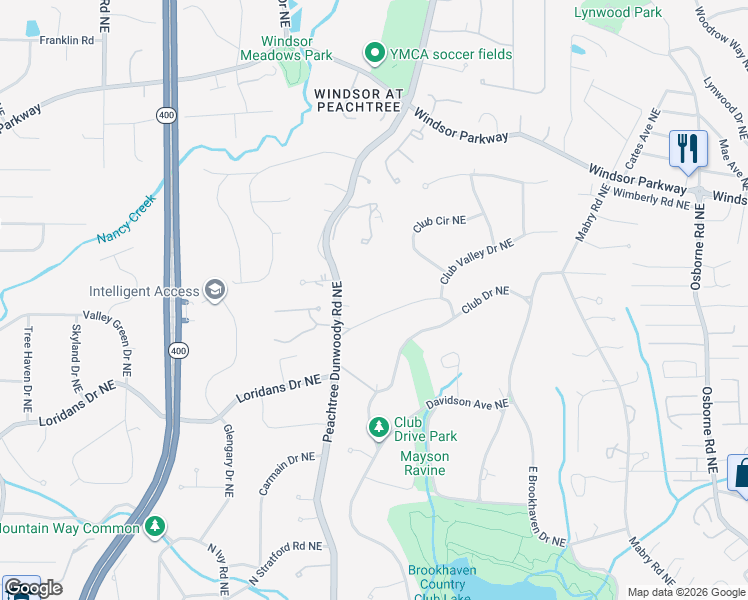 map of restaurants, bars, coffee shops, grocery stores, and more near 990 Carter Drive Northeast in Atlanta