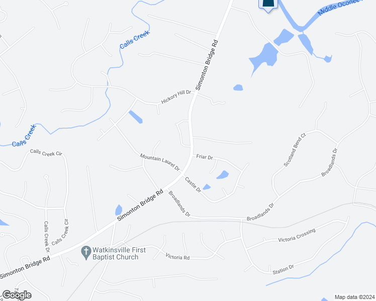 map of restaurants, bars, coffee shops, grocery stores, and more near 1971 Simonton Bridge Road in Watkinsville