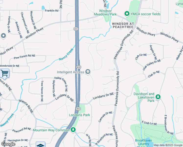 map of restaurants, bars, coffee shops, grocery stores, and more near 4505 Glengary Drive Northeast in Atlanta