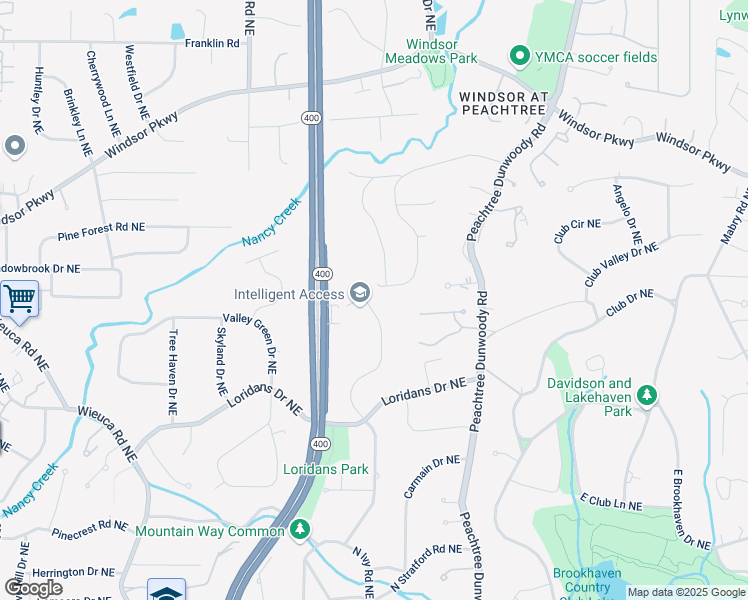 map of restaurants, bars, coffee shops, grocery stores, and more near 4505 Glengary Drive Northeast in Atlanta
