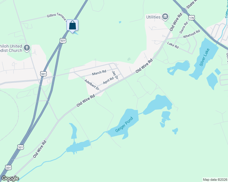 map of restaurants, bars, coffee shops, grocery stores, and more near 725 Old Wire Road in West Columbia