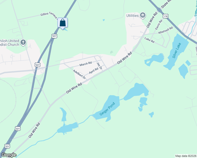 map of restaurants, bars, coffee shops, grocery stores, and more near 725 Old Wire Road in West Columbia