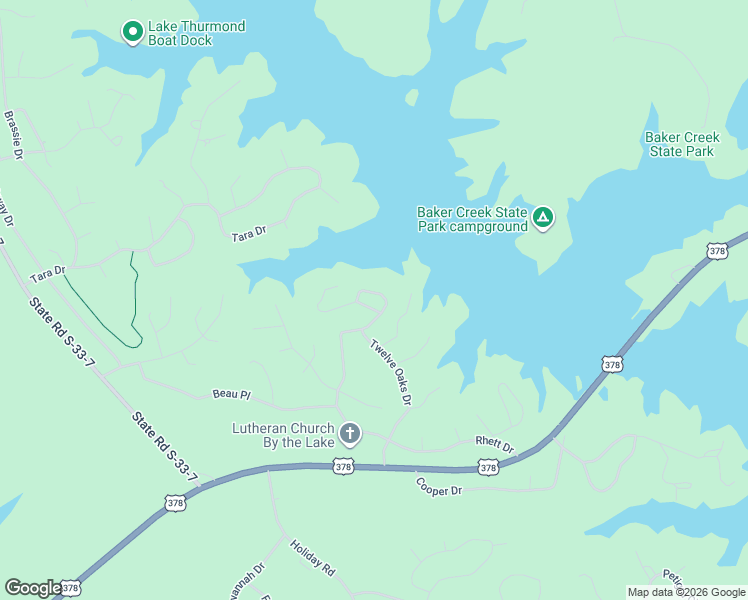 map of restaurants, bars, coffee shops, grocery stores, and more near 198 Rhett Drive in McCormick