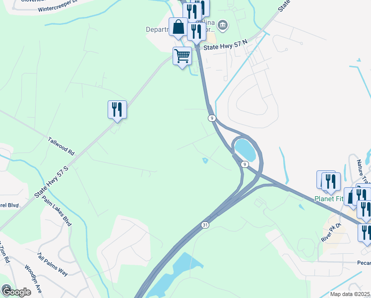 map of restaurants, bars, coffee shops, grocery stores, and more near 239 Calvary Road in Little River
