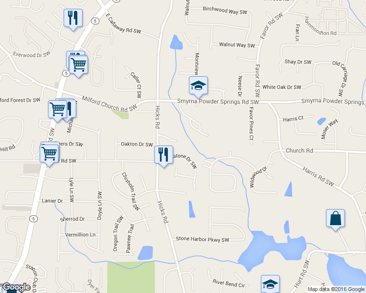 map of restaurants, bars, coffee shops, grocery stores, and more near 870 Winfield Court in Marietta