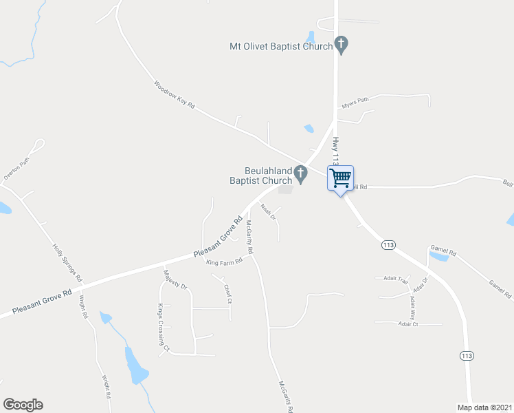 map of restaurants, bars, coffee shops, grocery stores, and more near 20 Noah Drive in Rockmart