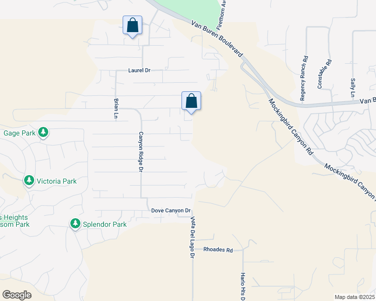 map of restaurants, bars, coffee shops, grocery stores, and more near in Riverside