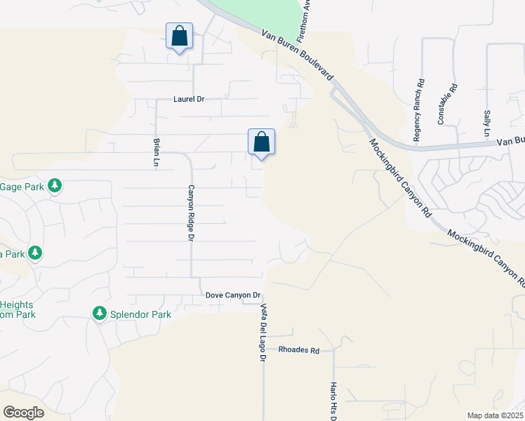 map of restaurants, bars, coffee shops, grocery stores, and more near in Riverside
