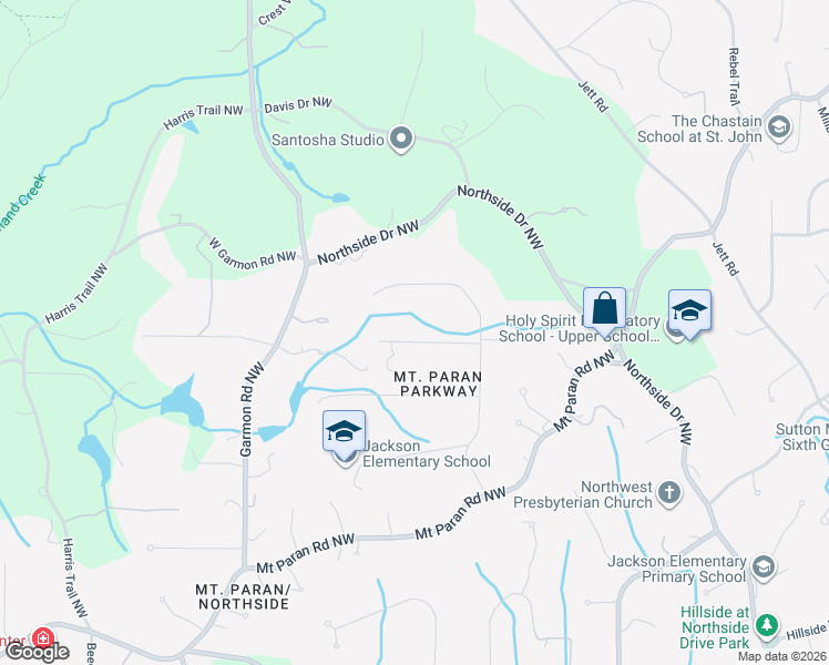 map of restaurants, bars, coffee shops, grocery stores, and more near 1007 Somerset Drive Northwest in Atlanta