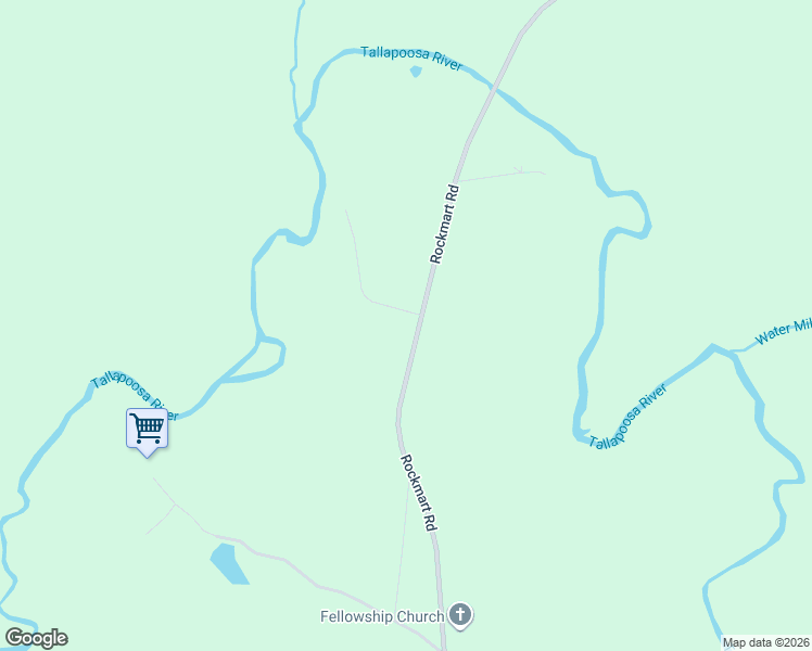 map of restaurants, bars, coffee shops, grocery stores, and more near 2274 Rockmart Road in Buchanan