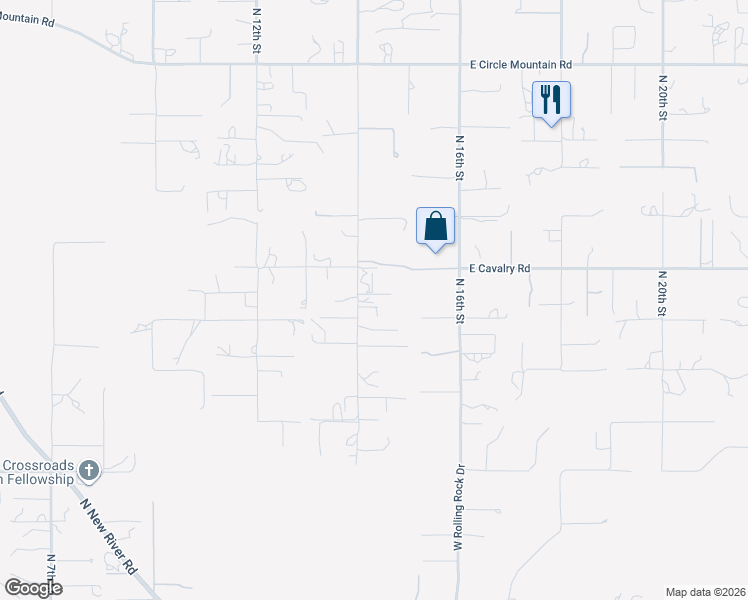 map of restaurants, bars, coffee shops, grocery stores, and more near 43219 North 14th Street in Phoenix