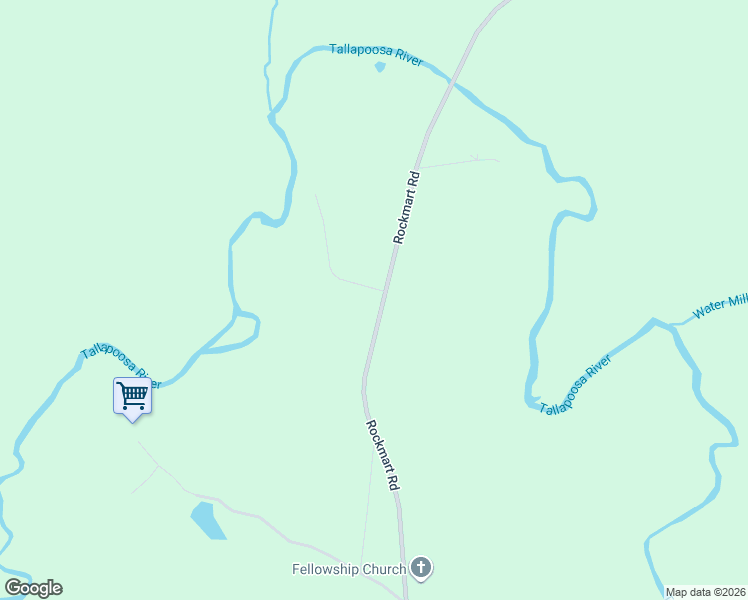 map of restaurants, bars, coffee shops, grocery stores, and more near 2274 Rockmart Road in Buchanan