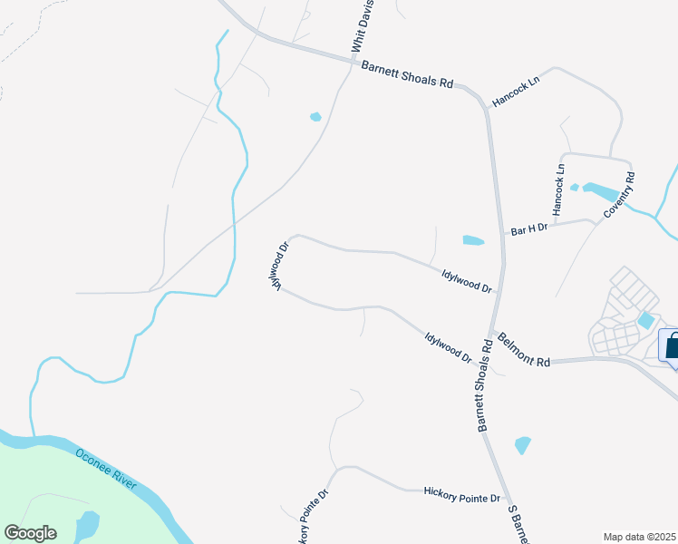 map of restaurants, bars, coffee shops, grocery stores, and more near 255 Idylwood Drive in Athens