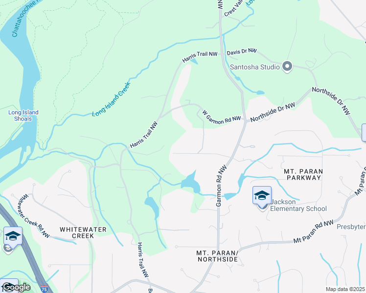 map of restaurants, bars, coffee shops, grocery stores, and more near 1297 Swims Valley Drive Northwest in Atlanta