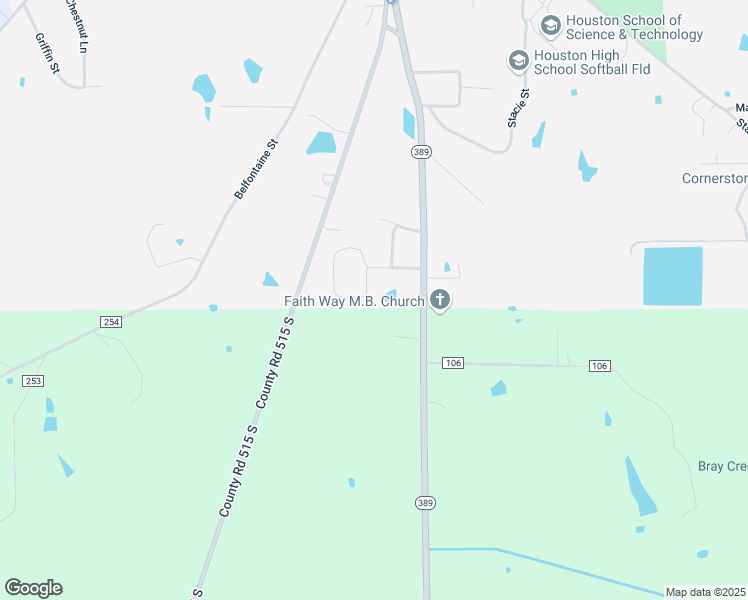 map of restaurants, bars, coffee shops, grocery stores, and more near 198 County Road 103 in Houston