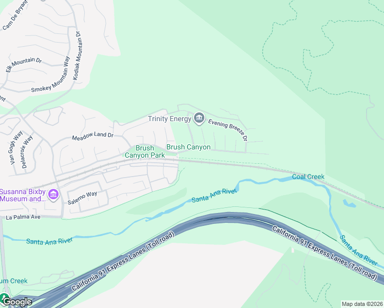 map of restaurants, bars, coffee shops, grocery stores, and more near 28410 Brush Canyon Drive in Yorba Linda
