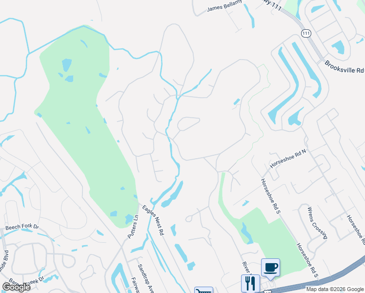 map of restaurants, bars, coffee shops, grocery stores, and more near 802 Knoll Drive in Little River
