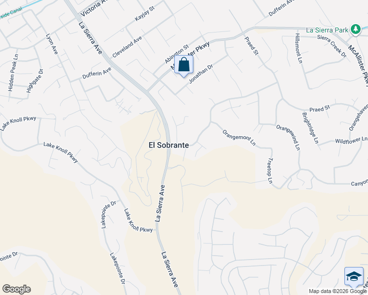 map of restaurants, bars, coffee shops, grocery stores, and more near 11056 Orchard View Lane in Riverside
