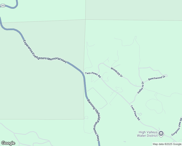 map of restaurants, bars, coffee shops, grocery stores, and more near 47066 Twin Pines Road in Banning