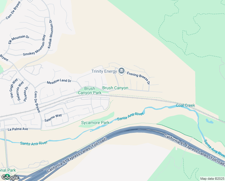 map of restaurants, bars, coffee shops, grocery stores, and more near 28377 Brush Canyon Drive in Yorba Linda