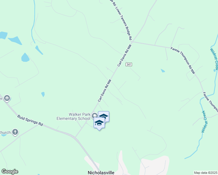 map of restaurants, bars, coffee shops, grocery stores, and more near 545 Carl Davis Road Northwest in Monroe