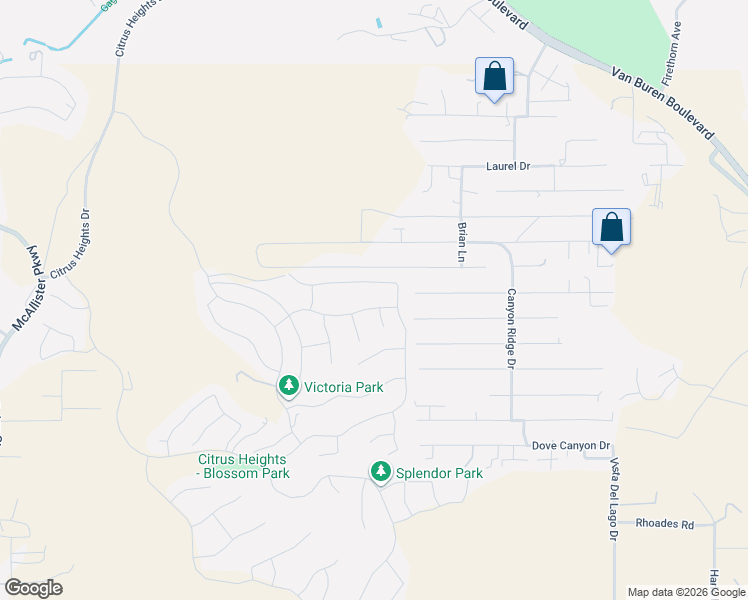 map of restaurants, bars, coffee shops, grocery stores, and more near 13847 Constance Avenue in Riverside