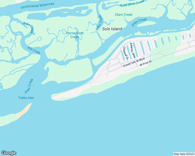 map of restaurants, bars, coffee shops, grocery stores, and more near 37 Ocean Isle West Boulevard in Ocean Isle Beach