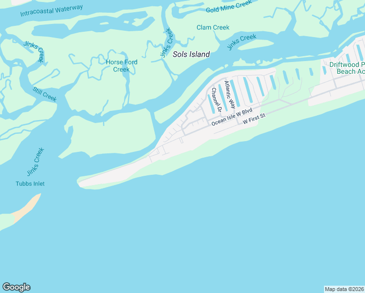 map of restaurants, bars, coffee shops, grocery stores, and more near 27 Ocean Isle West Boulevard in Ocean Isle Beach